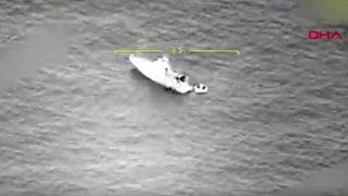 Türk İHA'sı her şeyi görüntüledi! Skandal görüntüler Marmaris açıklarından: Komşunun zulmü bitmiyor