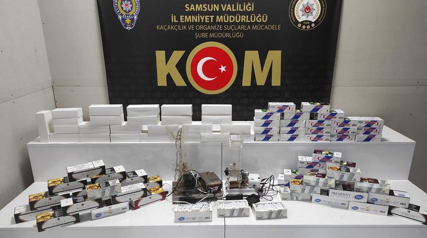 Samsun'da kaçak tütün ve sigara operasyonunda bir zanlı yakalandı