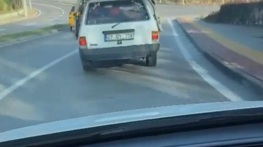 Bursa’da tehlikeli taşımacılık