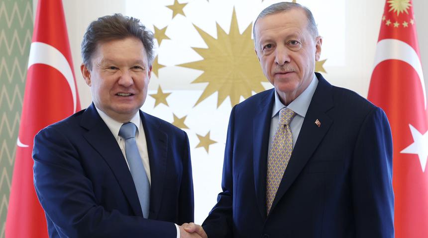 Cumhurbaşkanı Erdoğan, Gazprom Başkanı Miller'i kabul etti