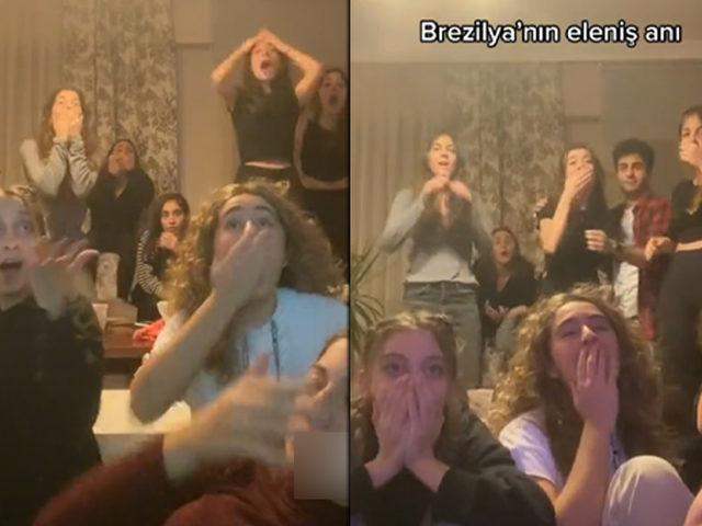 Brezilya'nın elenmesi Türk taraftarları hayrete düşürdü! Çektikleri video 1 milyondan fazla izlendi