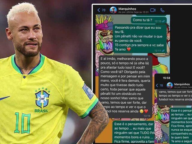 Dünya Kupası'na veda eden Brezilya'da şok sürüyor! Neymar Whatsapp konuşmalarını ifşa etti
