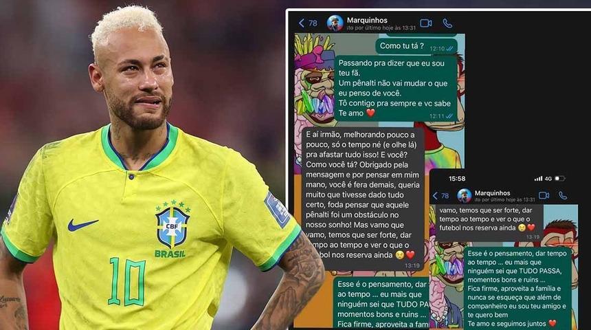 Dünya Kupası'na veda eden Brezilya'da şok sürüyor! Neymar Whatsapp konuşmalarını ifşa etti