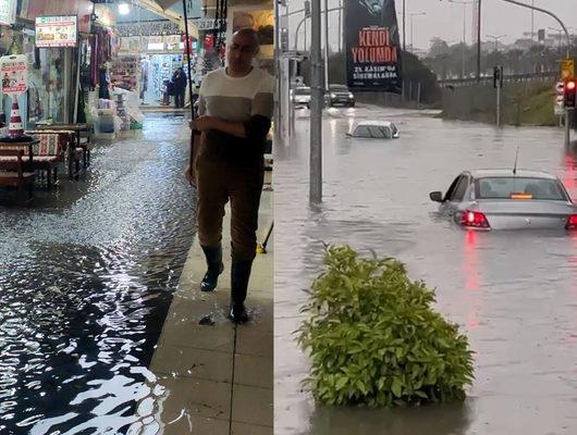  İzmir sağanak yağışa teslim oldu!