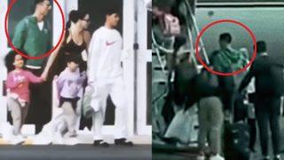 Galatasaray ile anılan Cristiano Ronaldo, güvenlik kamerasına yakalandı! Havalimanı'nda ailesiyle birlikte görüntülendi...