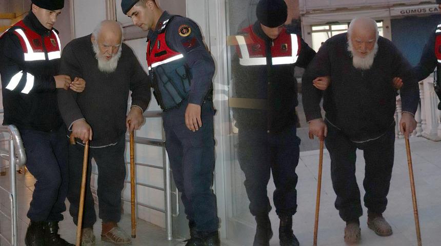95 yaşında evlat katili oldu! Cezaevine çift bastonla ancak götürüldü! İfadesinde ise...