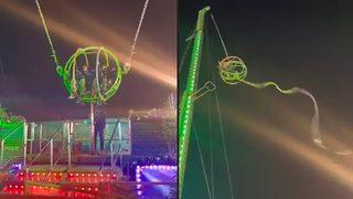 Eğlence yerine kabus oldu! GMAX ile 60 metre yüksekliğe fırlatıldılar... Bantlardan biri kopunca dehşeti yaşadılar