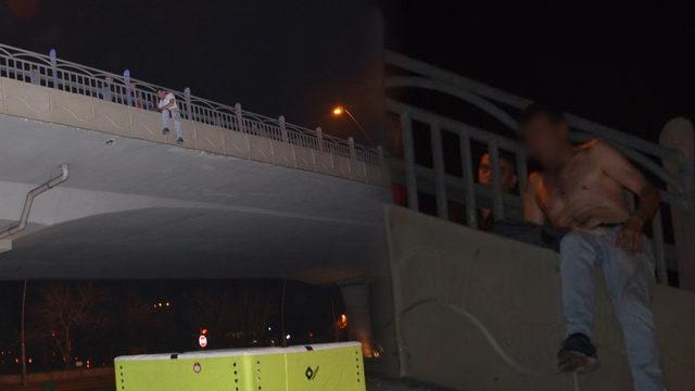 Yer: Kayseri! İntihar etmek için köprüye çıktı