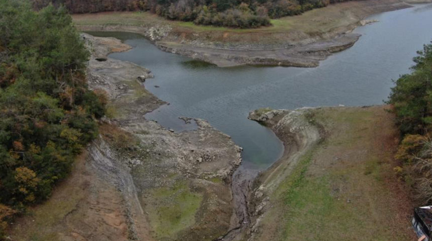 Elmalı Barajı'nda korkutan görüntü: Doluluk oranı yüzde 36.91