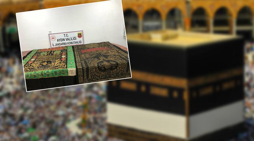 Takip edilen arabadan çıktı! Akılalmaz: 18. yüzyıldan kalma Kabe örtüleri...