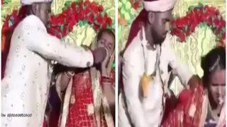 Düğünde gelin ve damat bir anda kavga etmeye başladı! Tokatlar havada uçuştu... Davetliler bile ayıramadı