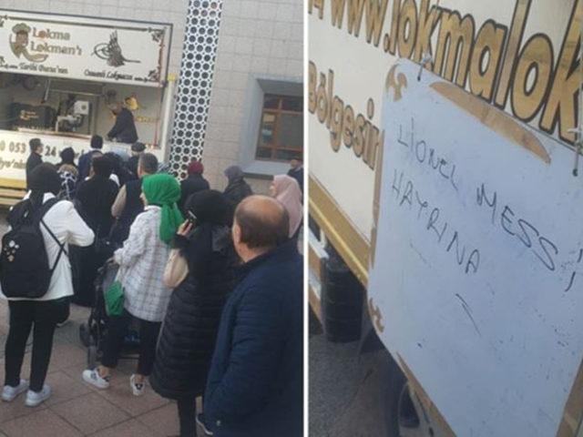 Bursa'da halk sıraya girdi! Bir vatandaş Messi için lokma dağıttı, sebebi sonradan ortaya çıktı