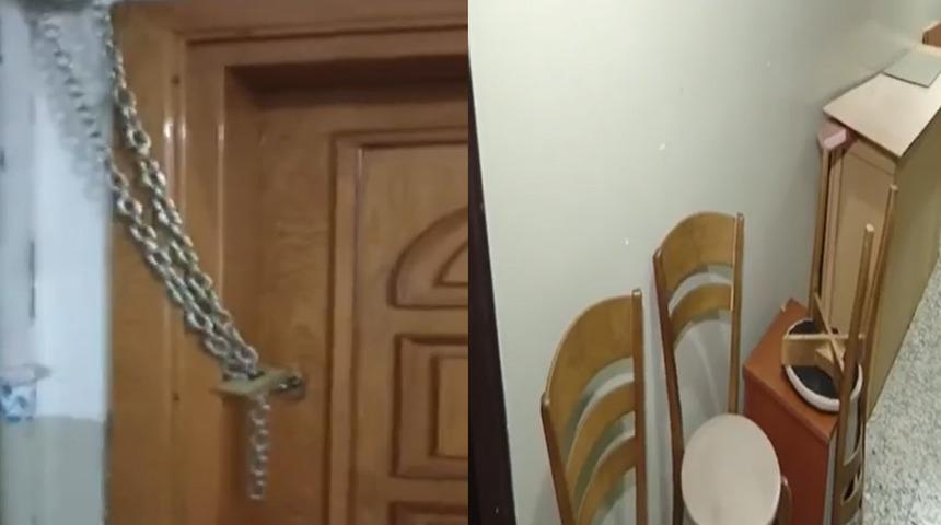 Kiracısının çıkmasını isteyen ev sahibinden akılalmaz hareket! Evin kapısını zincirledi, eşyaları apartmana çıkardı