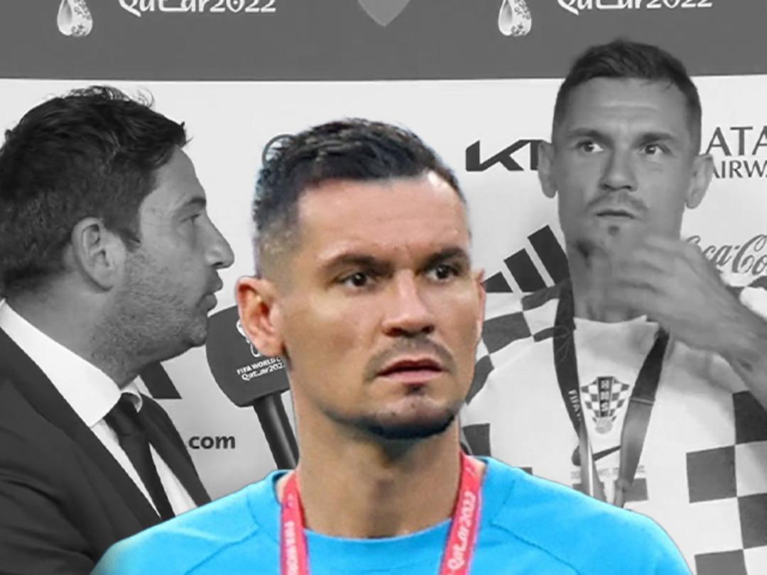 Son dakika: 'Pislik herif, ne g&uuml;l&uuml;yorsun?' Hırvatistan - Fas ma&ccedil;ı sonrası b&uuml;y&uuml;k olay! Dejan Lovren, gazeteciye &ccedil;ıkıştı...