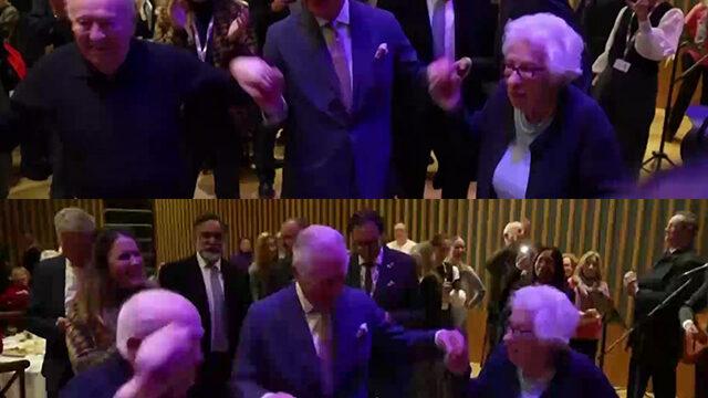 İngiltere Kralı III. Charles adeta kurtlarını döktü! Müziğin ritmine dayanamayınca dans pistine çıktı