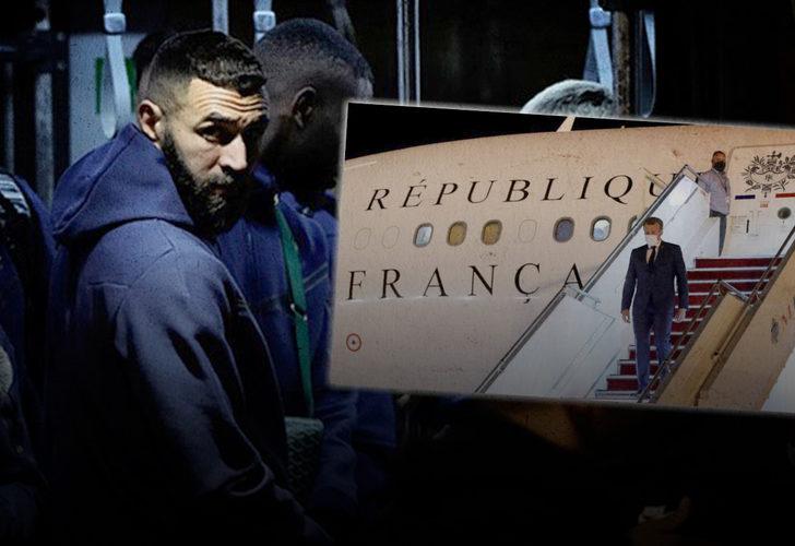 Dünya Kupası finali öncesi Fransa'da uçak krizi! Karim Benzema'dan Macron'a rest