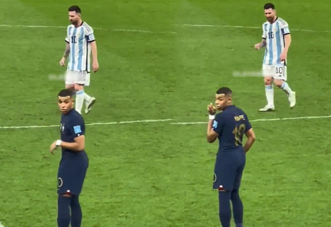 Messi'den Mbappe'ye olay yaratan hareket! Golden sonra kendini tutamadı ve kul&uuml;beye doğru koştu...