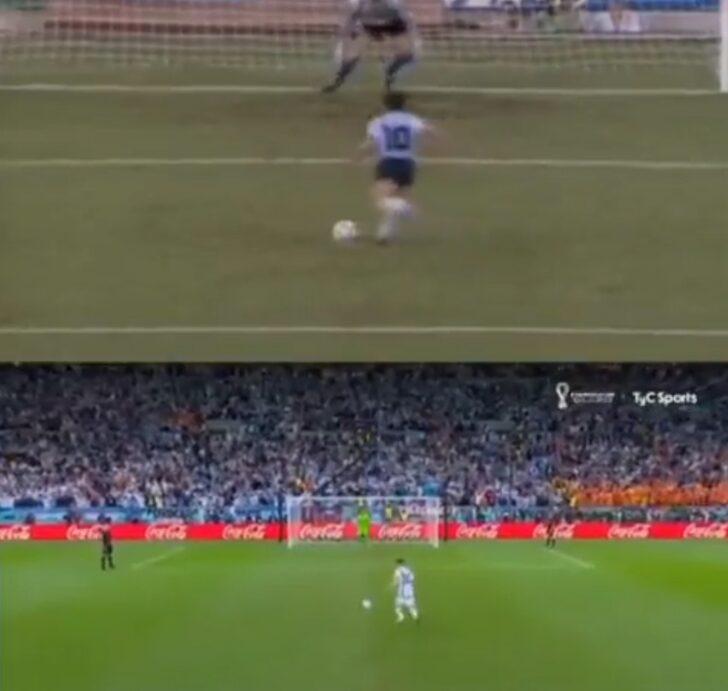 Messi'nin attığı penaltı golündeki Maradona detayı herkesin tüylerini diken diken yaptı! Meğer yaptığı vuruş tesadüf değilmiş... G1