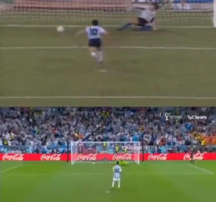 Messi'nin attığı penaltı golündeki Maradona detayı herkesin tüylerini diken diken yaptı! Meğer yaptığı vuruş tesadüf değilmiş... G3