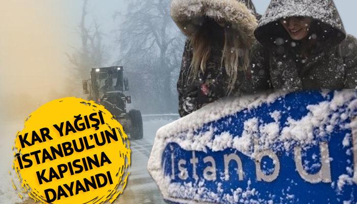 Kar İstanbul'un kapısına dayandı! Lapa lapa yağdı