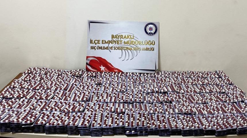 İzmir'de 13 bin 258 sentetik uyuşturucu hap ele geçirildi