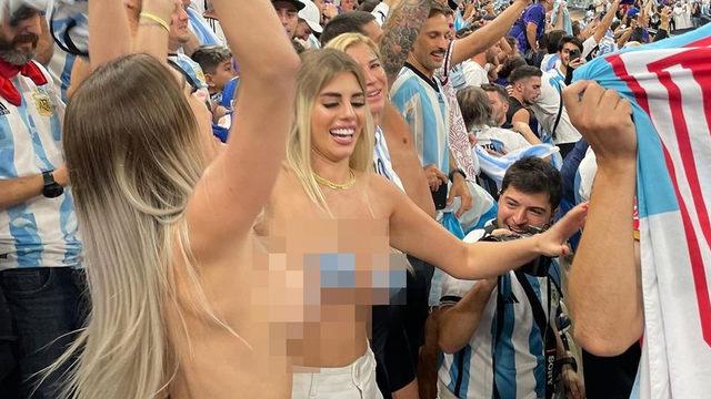 Arjantin maçında çırılçıplak soyunan kadın taraftarların son hali ortaya çıktı! Ülkeden kaçmışlar...