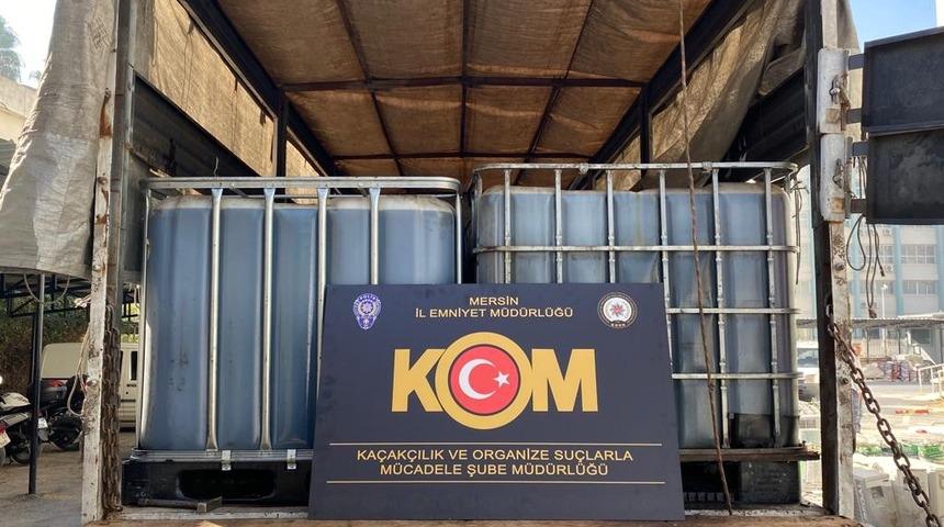 Mersin’de 14 bin litre kaçak akaryakıt ele geçirildi