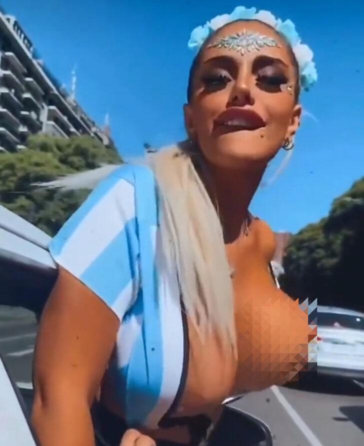 Arjantin bunu konuşuyor! Sevinçten öyle bir şey yaptı ki! Arabanın camından göğüslerini çıkarıp... G3