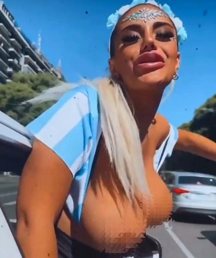 Arjantin bunu konuşuyor! Sevinçten öyle bir şey yaptı ki! Arabanın camından göğüslerini çıkarıp... G5