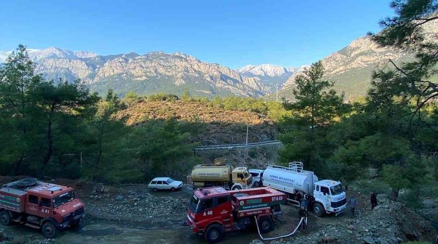 Orman yangını büyümeden söndürüldü