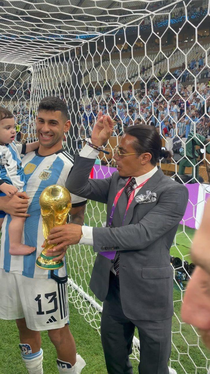 Messi'nin yatak paylaşımına Nusret'i de eklediler! Dünya Kupası finalinde sahaya giren Nusret gündemden düşmüyor... G3