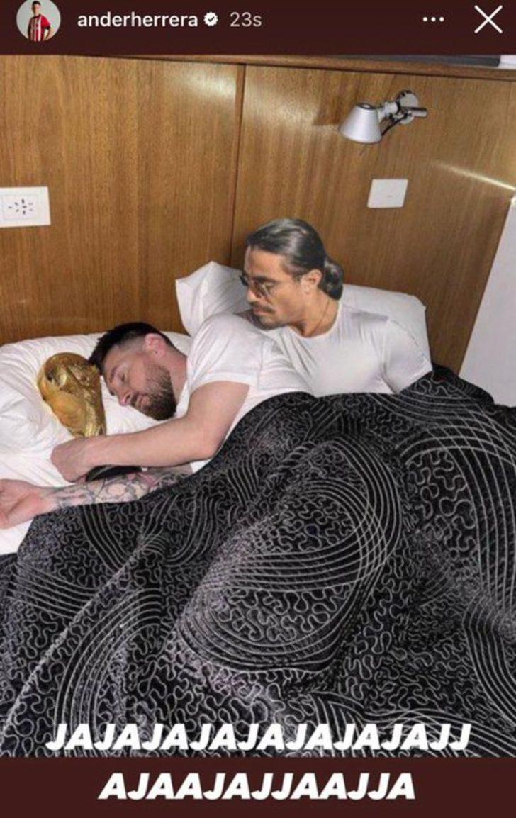 Messi'nin yatak paylaşımına Nusret'i de eklediler! Dünya Kupası finalinde sahaya giren Nusret gündemden düşmüyor... G5