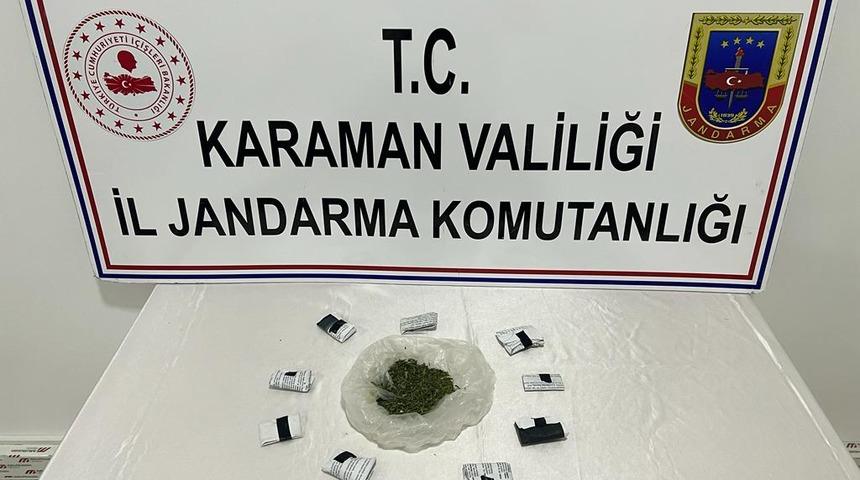 Karaman'da uyuşturucu operasyonunda 2 ş&uuml;pheli yakalandı