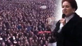 Akşener kalabalıktan yükselen sloganları karşılıksız bırakmadı: Elbette Meral olacak!