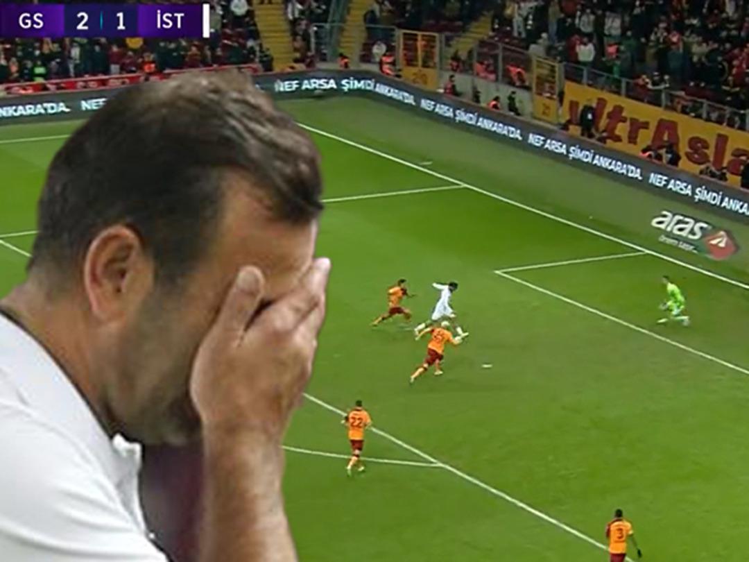 Son dakika: Galatasaray - İstanbulspor ma&ccedil;ına damga vuran pozisyon! 90+3'te t&uuml;m stadyum dondu kaldı...