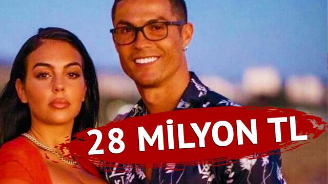 Ronaldo'ya eşi Georgina Rodriguez'den görülmemiş hediye! Fiyatı dudak uçuklattı... Tam 28 milyon TL