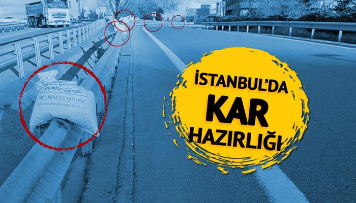 İstanbul'da kar hazırlığı! Tuzlar bırakıldı, küreme araçları...