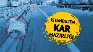 İstanbul'da kar hazırlığı! Tuz çuvalları bırakıldı, kar küreme araçları...