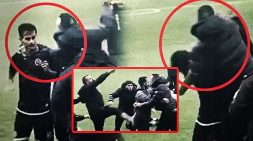 Amatör maçta inanması güç olay! Kulüp başkanı sahaya indi, rakip futbolcuyu tokatladı!