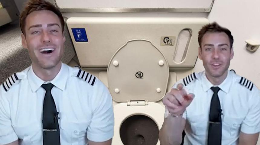 Sosyal medya fenomeni pilot merak edilen soruya cevap verdi! “Uçakta tuvaletinizi yaptığınızda pisliği nereye gider?”