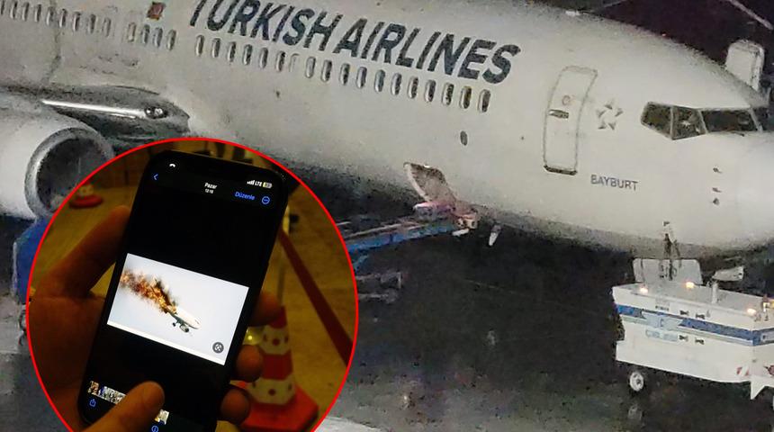 İstanbul uçağında yürekleri ağza getiren olay! Herkese aynı anda o fotoğraf gönderildi! Gerçek ortaya çıkınca insanlar daha da sinirlendi
