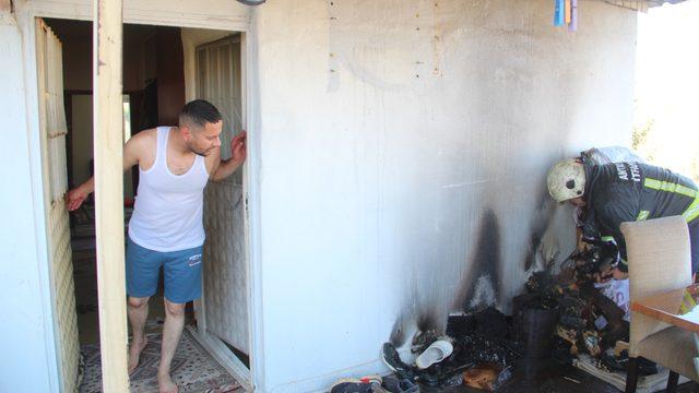 Yangına uykuda yakalandı, balkonda itfaiyeyi görünce şaşkına döndü
