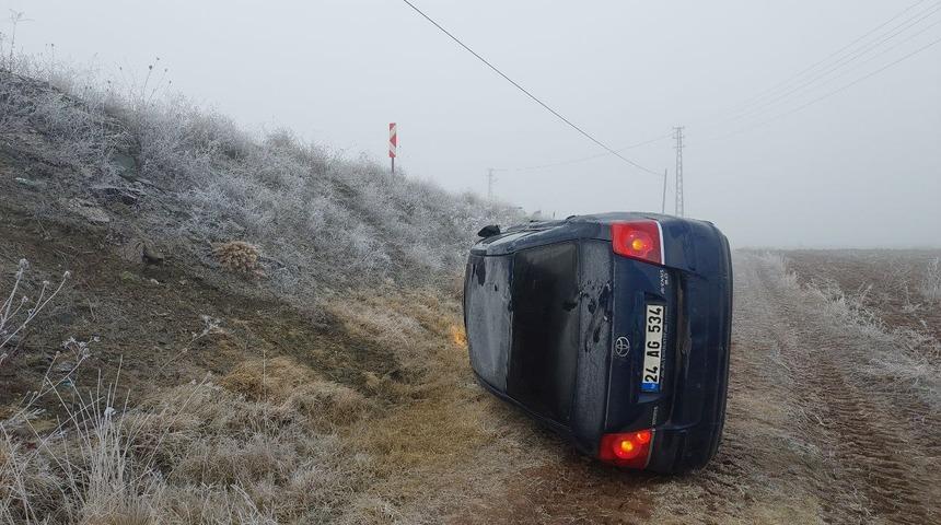 Çorum'da buzlanma ve sis nedeniyle meydana gelen kazalarda 16 kişi yaralandı