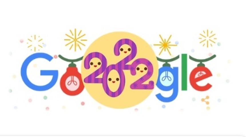 Google’dan yılbaşı gecesi 2022 sürprizi! Yılbaşı gecesi, Google'da doodle oldu!