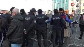 Taksim ve İstiklal'e çıkan yollar trafiğe kapatıldı! Bariyerler yerleştirildi!