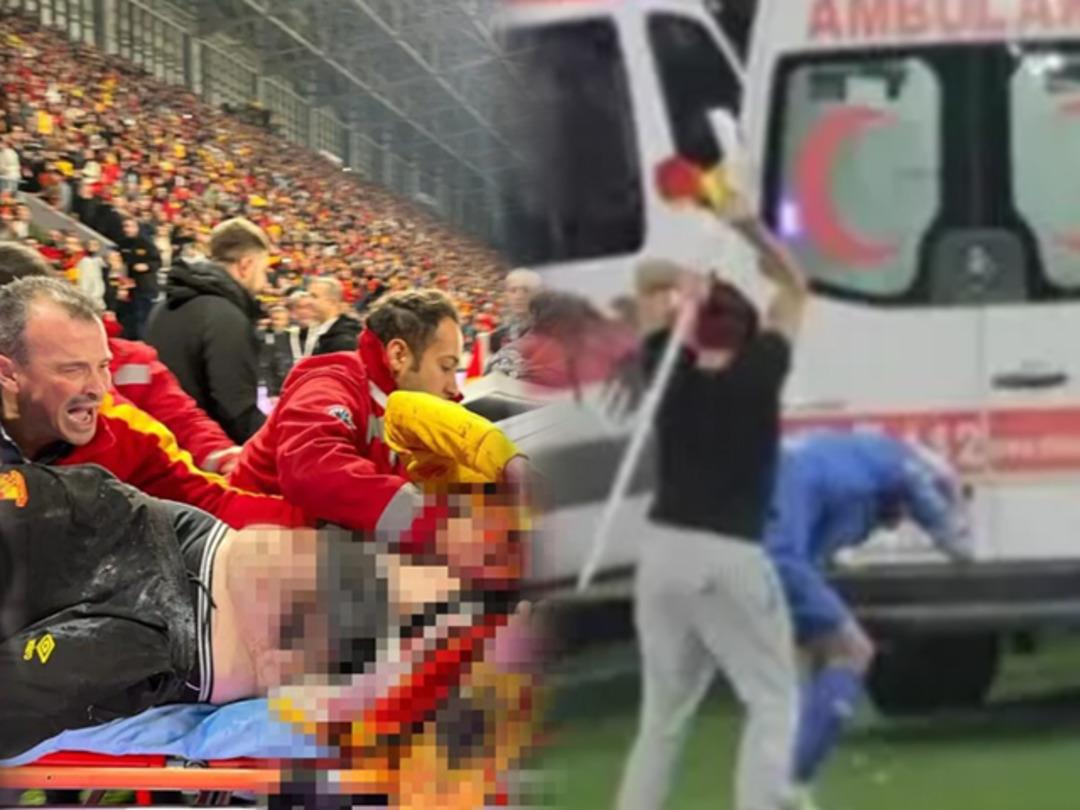 Kalecinin kafasında korner direğinin kırıldığı, y&uuml;z&uuml;ne işaret fişeği isabet eden taraftarın hastanelik olduğu G&ouml;ztepe - Altay ma&ccedil;ı sonrasında flaş karar! Kapatıldı...