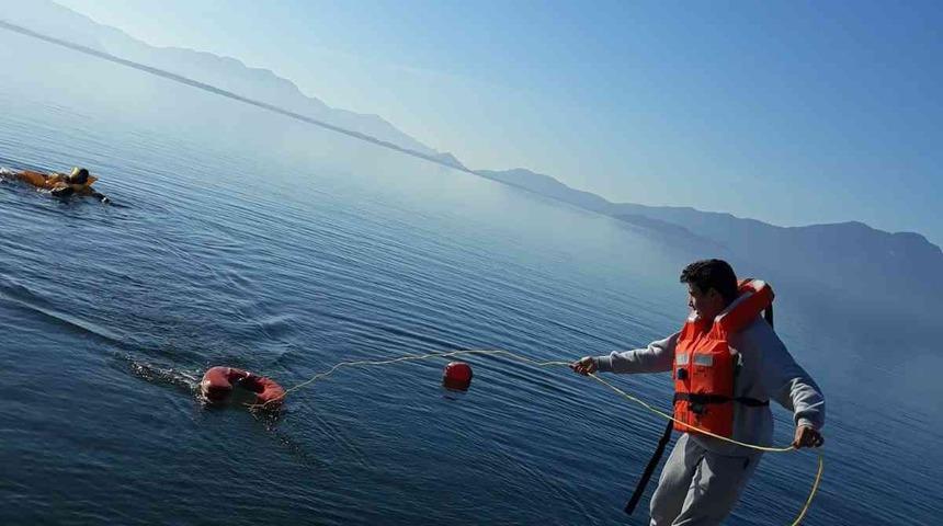 Köyceğiz Gölü’nde güvenlik uygulama eğitimleri gerçekleştirildi