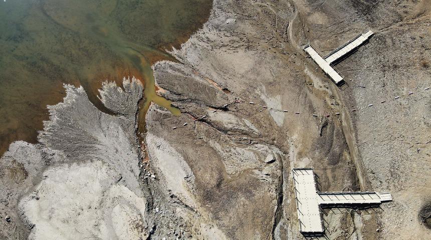 Ula Göleti'nde yağış azlığı nedeniyle su seviyesinde düşüş yaşandı