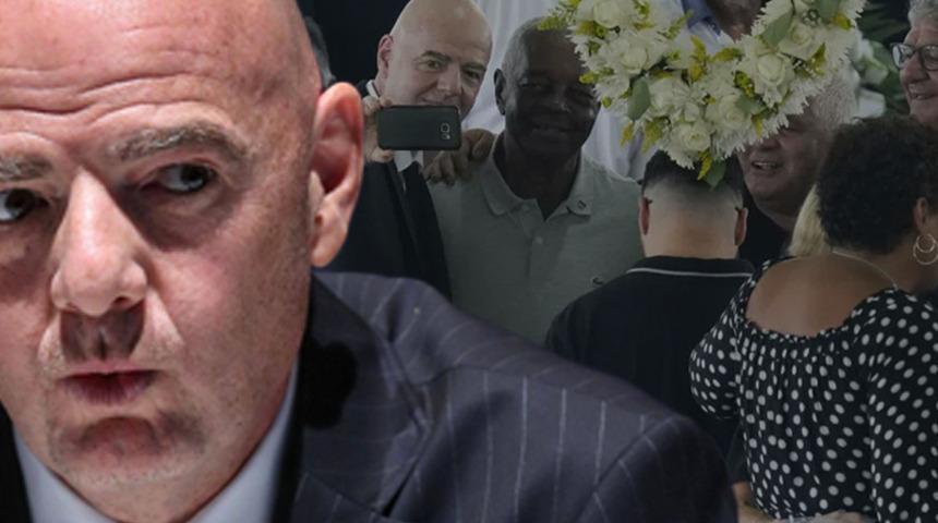 Pele'nin açık tabutu önünde selfie çekildi! Tüm dünya Gianni Infantino'ya tepki gösteriyor