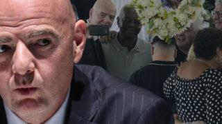 Pele'nin açık tabutu önünde selfie çekildi! Tüm dünya Gianni Infantino'ya tepki gösteriyor